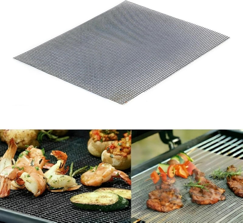 Barbecue mesh-outdoor charcoal and gas grill mesh for even heat distribution, simple to clean, reusable design, enhances outdoor cooking and flavors (1 PCS)